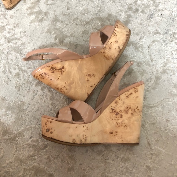 Miu Miu nude patent leather wedges in amazing condition! - Picture 2 of 4